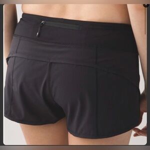 🌼Lululemon Speed Short *4-way Stretch 2.5" Black I’ve 4